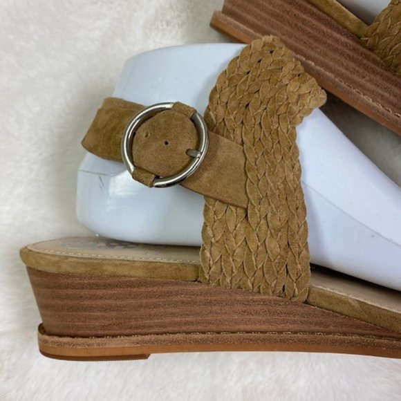 LIKE NEW Vince Camuto "Raner" Demi Wedge‎ Tipsy Taupe Sandals, size 11 - Picture 7 of 13
